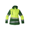 Parka alta visibilidad MUJER KINGSMANN STARLIGHT con guata, Verde con Amarillo Flúor 1