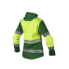 Parka alta visibilidad MUJER KINGSMANN STARLIGHT con guata, Verde con Amarillo Flúor 2