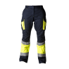 Pantalón alta visibilidad MUJER KINGSMANN STARLIGHT para rodilleras, Azul Marino con Amarillo Flúor 1