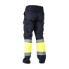 Pantalón alta visibilidad HOMBRE KINGSMANN STARLIGHT para rodilleras, Azul Marino con Amarillo Flúor 2
