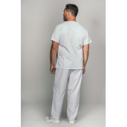 Pijama básico blanco con botones. PEDIR UNA TALLA INFERIOR A LA HABITUAL. 3