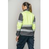 Polar Softshell alta visibilidad MUJER KINGSMANN STARLIGHT, Gris con Amarillo Flúor 2