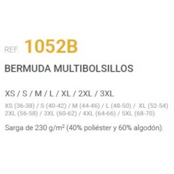 Bermuda o pantalón corto de alta visibilidad Amarillo Flúor, ref. 1052B,... 2