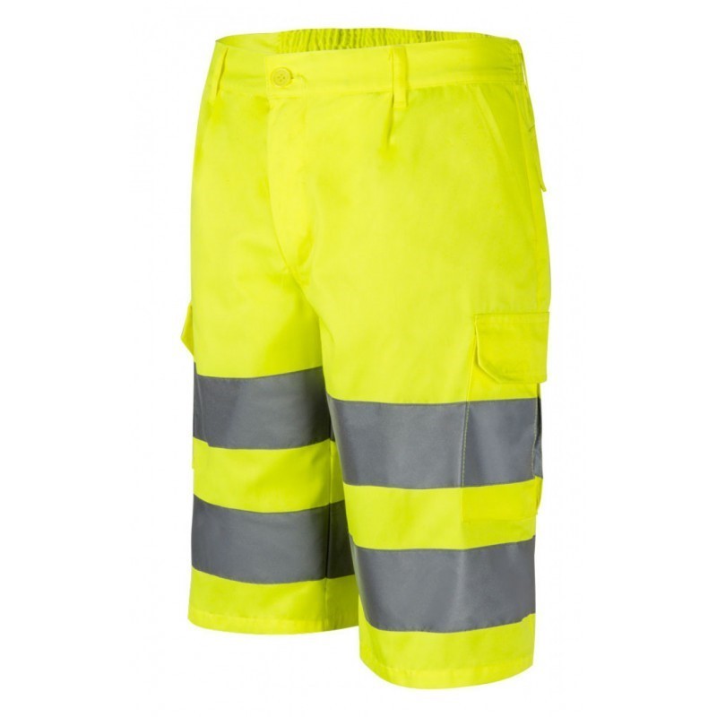 Bermuda o pantalón corto de alta visibilidad Amarillo Flúor, ref. 303005,...