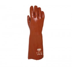 Guante de PVC Rojo largo de 40 cm, JUBA 240 RI