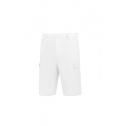 Pantalón Bermuda laboral blanco con tejido Tergal, ref. PB35-BL, Plazo 10 días