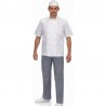 Pantalón laboral HOMBRE de COCINA CON cremallera PU602 pata de gallo 4