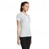 Polo laboral piqué MUJER manga corta PASSION blanco 3