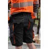 Pantalón Bermuda laboral de verano gris oscuro con detalles en naranja, LIQUIDACIÓN 3