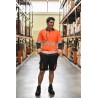Pantalón Bermuda laboral de verano gris oscuro con detalles en naranja, LIQUIDACIÓN 4