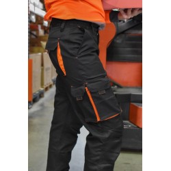Pantalón laboral de VERANO gris oscuro con detalles en naranja, LIQUIDACIÓN 5