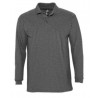 Polo laboral HOMBRE manga Larga WINTER 100% algodón GRIS ANTRACITA 2