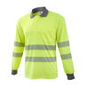 Polo manga larga de alta visibilidad amarillo flúor bandas segmentadas ref. 1057Z, CHINTEX 1