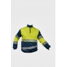 Sudadera alta visibilidad MUJER KINGSMANN STARLIGHT, Azul Marino con Amarillo Flúor 1