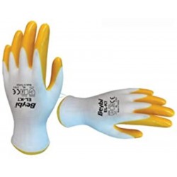Par de guantes de uso general con recubrimiento de nitrilo amarillo PN7