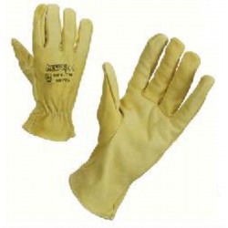 Par de guantes de piel amarillos 116 F, MORAN