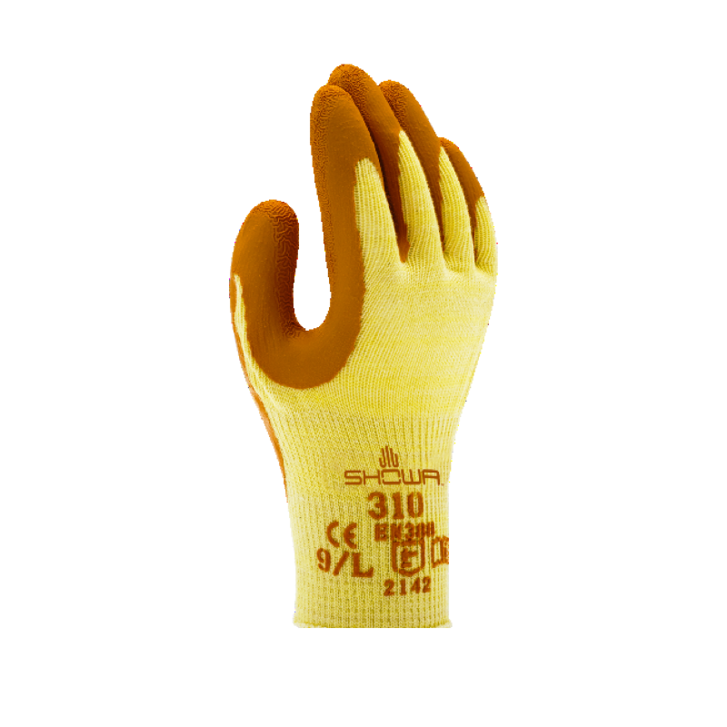Par de guantes con recubrimiento de caucho en palma 310N, SHOWA