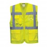 Chaleco alta visibilidad amarillo multibolsillo C376 PORTWEST 1