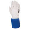 Par de guantes de piel flor de cabra con maguito de serraje, ref. 408-TIG, JUBA 1