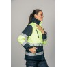 Parka encastrable alta visibilidad MUJER KINGSMANN STARLIGHT, Azul Marino con Amarillo Flúor 4