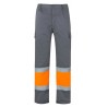 Pantalón multibolsillos Naranja Flúor Gris, ref. 157, VELILLA 1