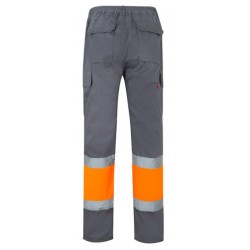 Pantalón alta visibilidad Naranja Flúor Gris ref. 157, VELILLA 2