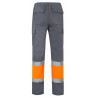 Pantalón multibolsillos Naranja Flúor Gris, ref. 157, VELILLA 2