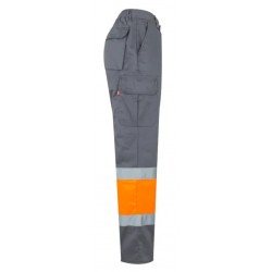 Pantalón alta visibilidad Naranja Flúor Gris ref. 157, VELILLA 4