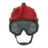 Casco EOM rojo con gafas banda elástica, SICOR 1