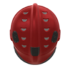 Casco EOM rojo con gafas banda elástica, SICOR 4