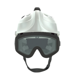 Casco EOM blanco con gafas banda elástica, SICOR 1