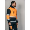 Parka alta visibilidad HOMBRE KINGSMANN STARLIGHT con guata, Azul Marino con Naranja Flúor 1