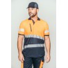 Polo alta visibilidad HOMBRE KINGSMANN STARLIGHT manga corta 100% Poliéster, Azul Marino con Naranja Flúor 1