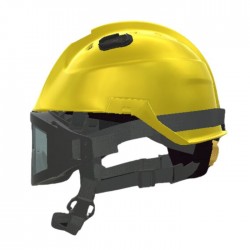 Casco EOM amarillo con gafas banda elástica, SICOR 3