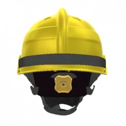 Casco EOM amarillo con gafas banda elástica, SICOR 4