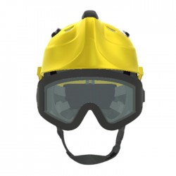 Casco EOM amarillo con gafas banda elástica, SICOR 2