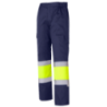 Pantalón laboral multibolsillos color azul marino y amarillo, ref. 1090, CHINTEX 1