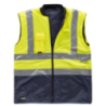 Parka color azul marino y amarillo, ref. C3735, WORKTEAM 4