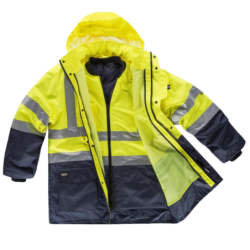 Parka color azul marino y amarillo, ref. C3735, WORKTEAM 2