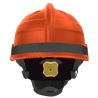 Casco EOM naranja brillante con gafas banda elástica, SICOR 4