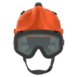 Casco EOM naranja brillante con gafas banda elástica, SICOR