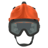 Casco EOM naranja brillante con gafas banda elástica, SICOR 1
