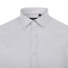 Camisa Oxford Stretch Gris Manga Larga para Hombre | Velilla 405004S 1