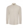 Camisa Oxford Stretch Beige Manga Larga para Hombre | Velilla 405004S 2