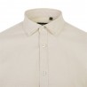 Camisa Oxford Stretch Beige Manga Larga para Hombre | Velilla 405004S 4