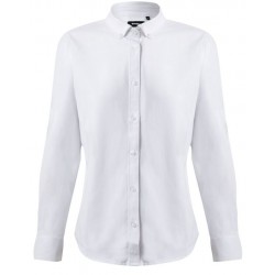 Camisa Oxford Stretch Blanca Manga Larga para Mujer| Velilla 405005S