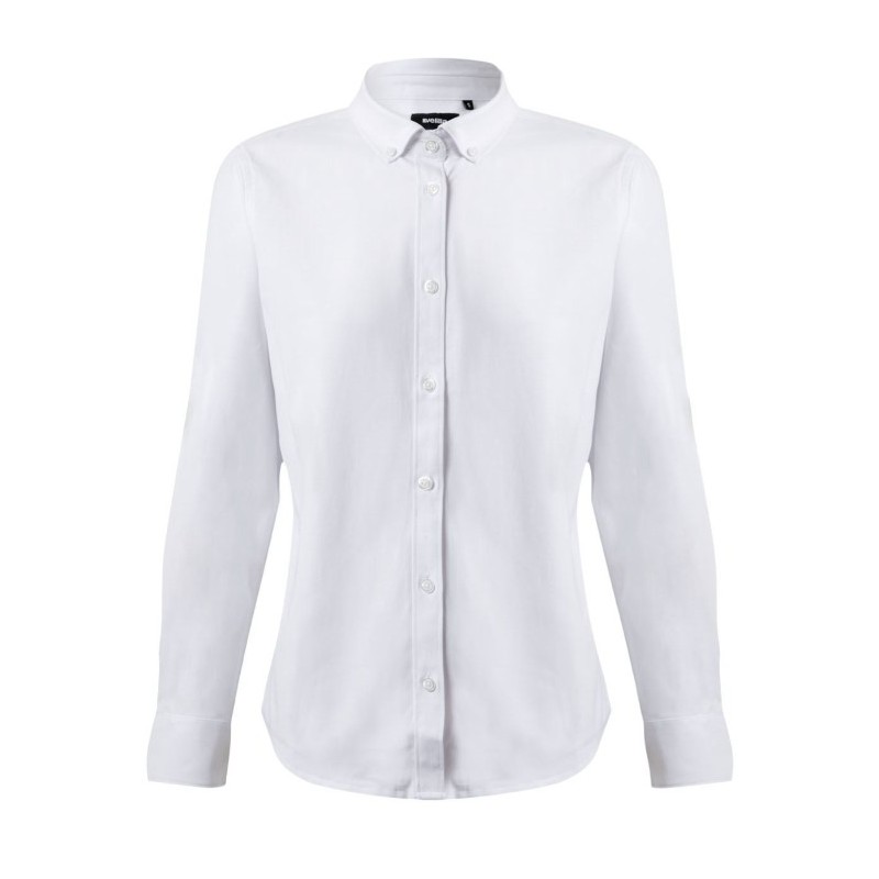 Camisa Oxford Stretch Blanca Manga Larga para Mujer| Velilla 405005S