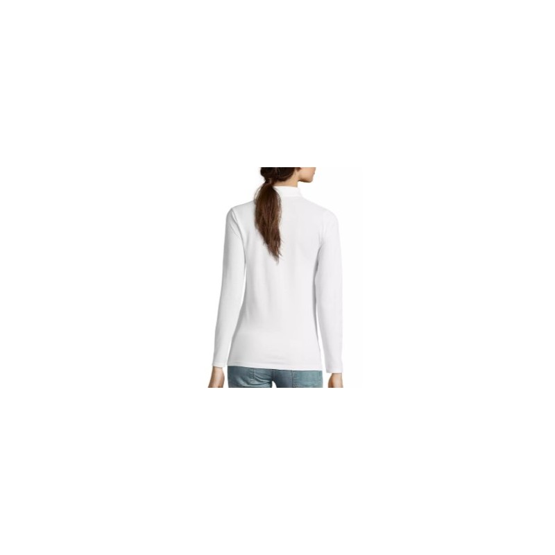 Polo Manga Larga Blanco MUJER 02083