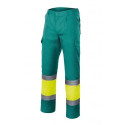 Pantalón alta visibilidad Amarillo Flúor Verde ref. 157, VELILLA