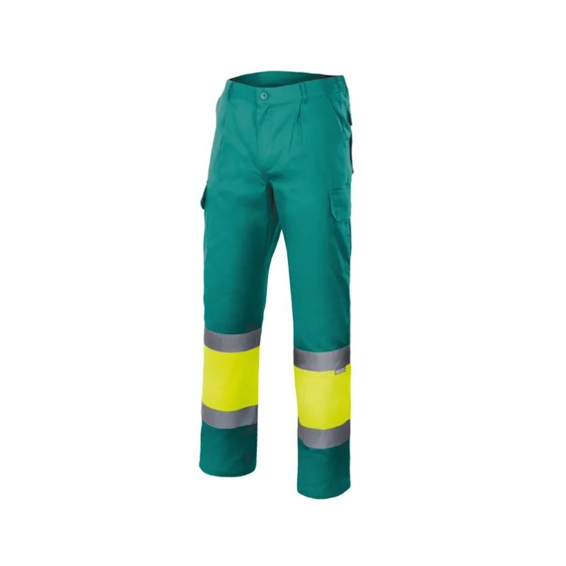 Pantalón alta visibilidad Amarillo Flúor Verde ref. 157, VELILLA